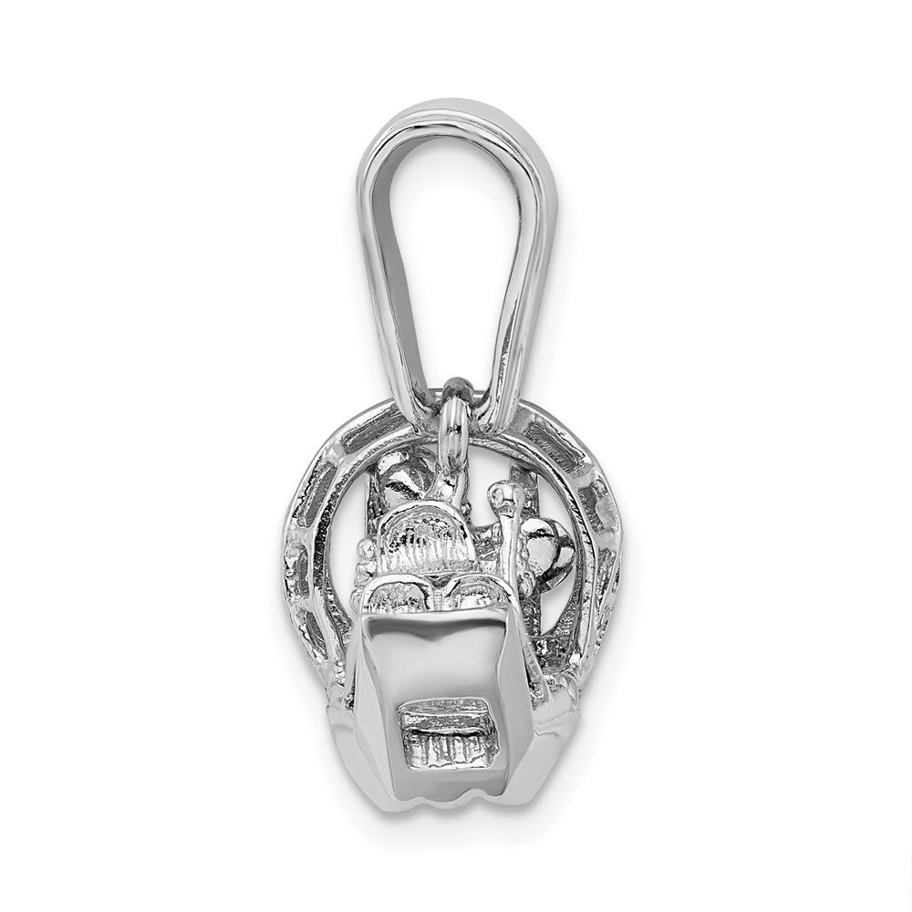FJC Finejewelers 925 Sterling Silver Rhodium Plated Polished 3D Air Boat Charm 23 x 25 mm