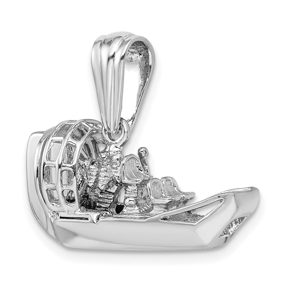 FJC Finejewelers 925 Sterling Silver Rhodium Plated Polished 3D Air Boat Charm 23 x 25 mm