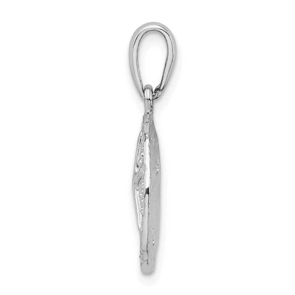 FJC Finejewelers 925 Sterling Silver d Polished/Textured Small Sand Dollar Charm 23 x 14 mm