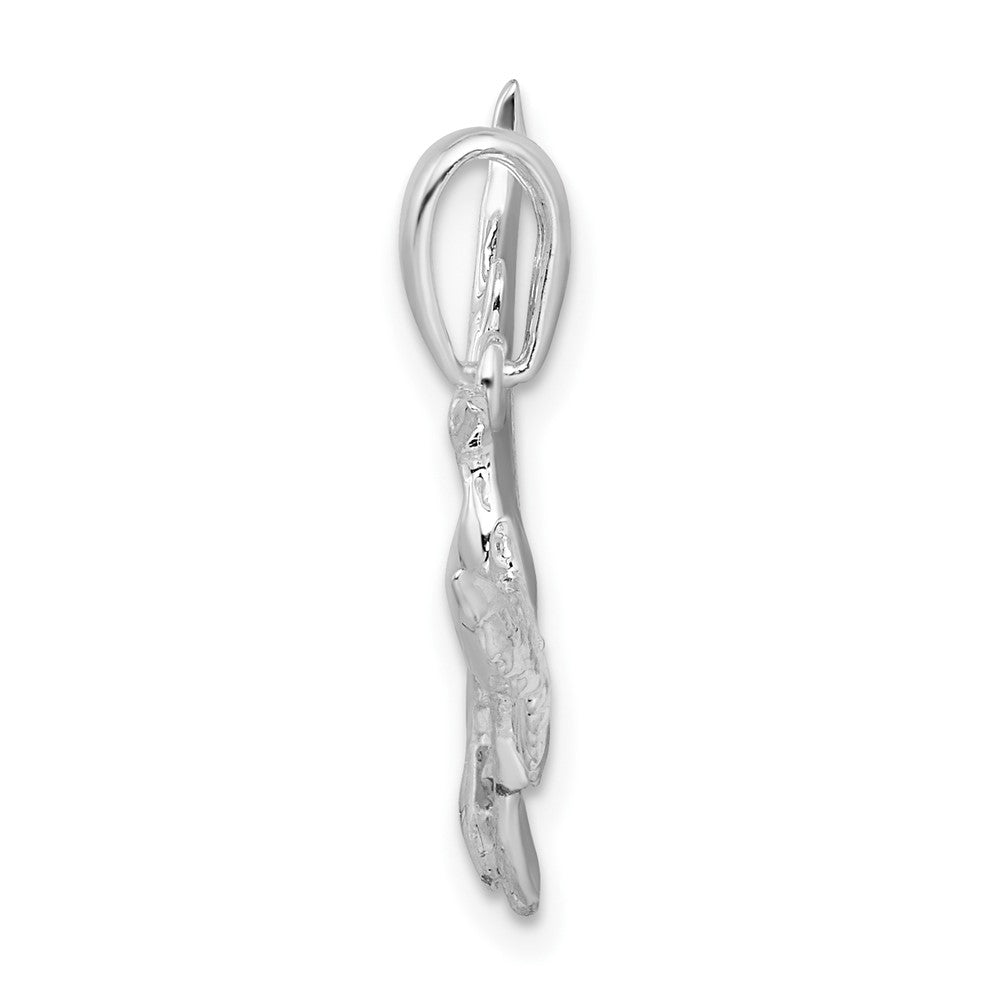 FJC Finejewelers 925 Sterling Silver Rhodium Plated Polished Egret Bird Charm 27 mm