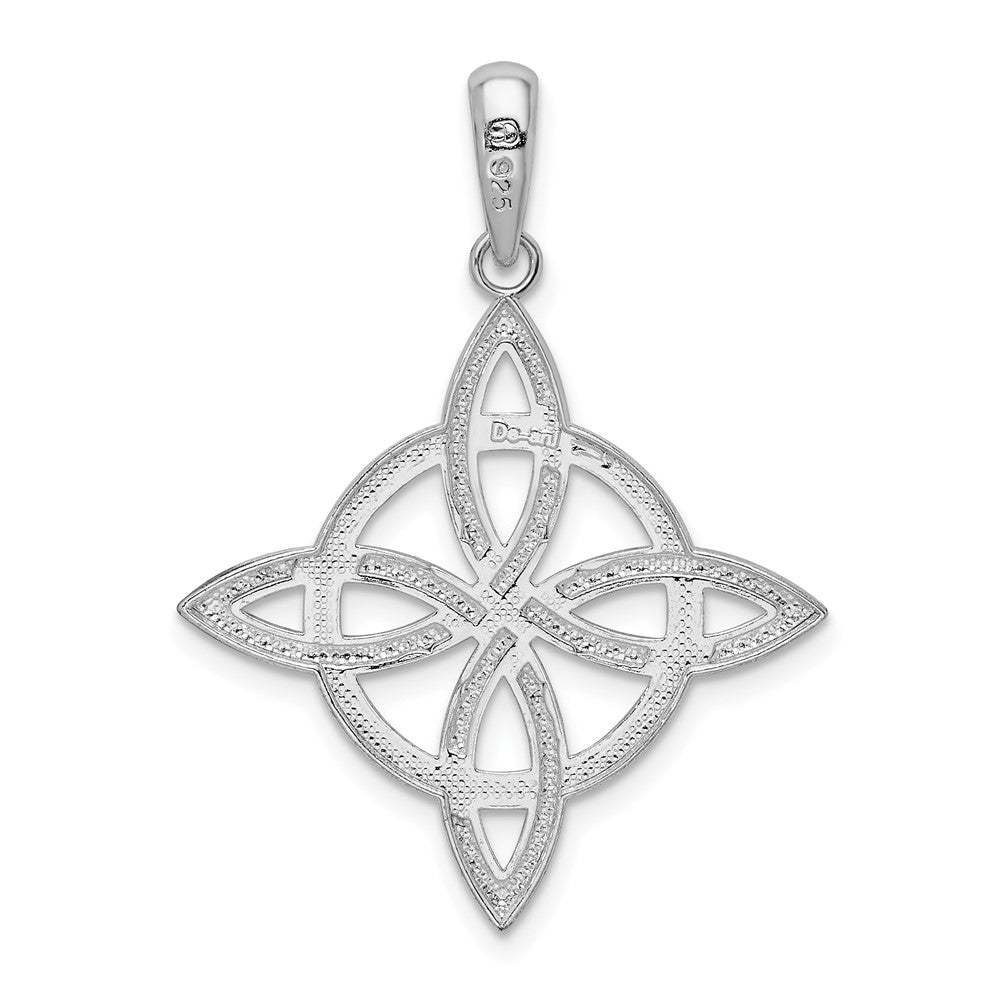 FJC Finejewelers 925 Sterling Silver Rhodium Plated Polished Celtic Eternity Knot Charm 25 mm