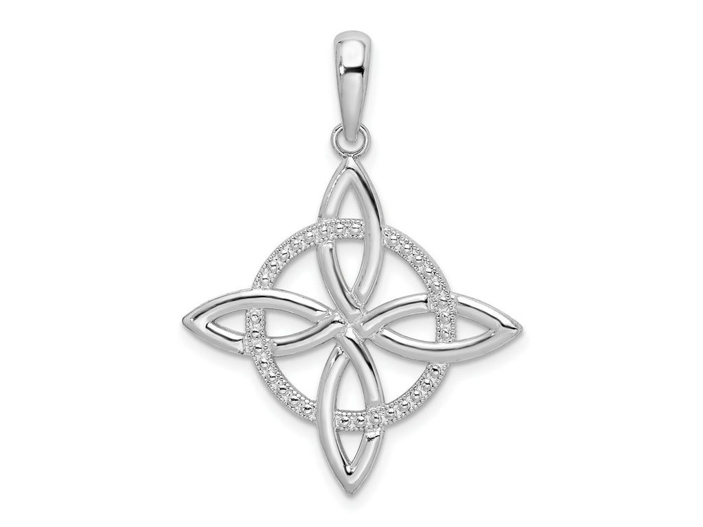 FJC Finejewelers 925 Sterling Silver Rhodium Plated Polished Celtic Eternity Knot Charm 25 mm