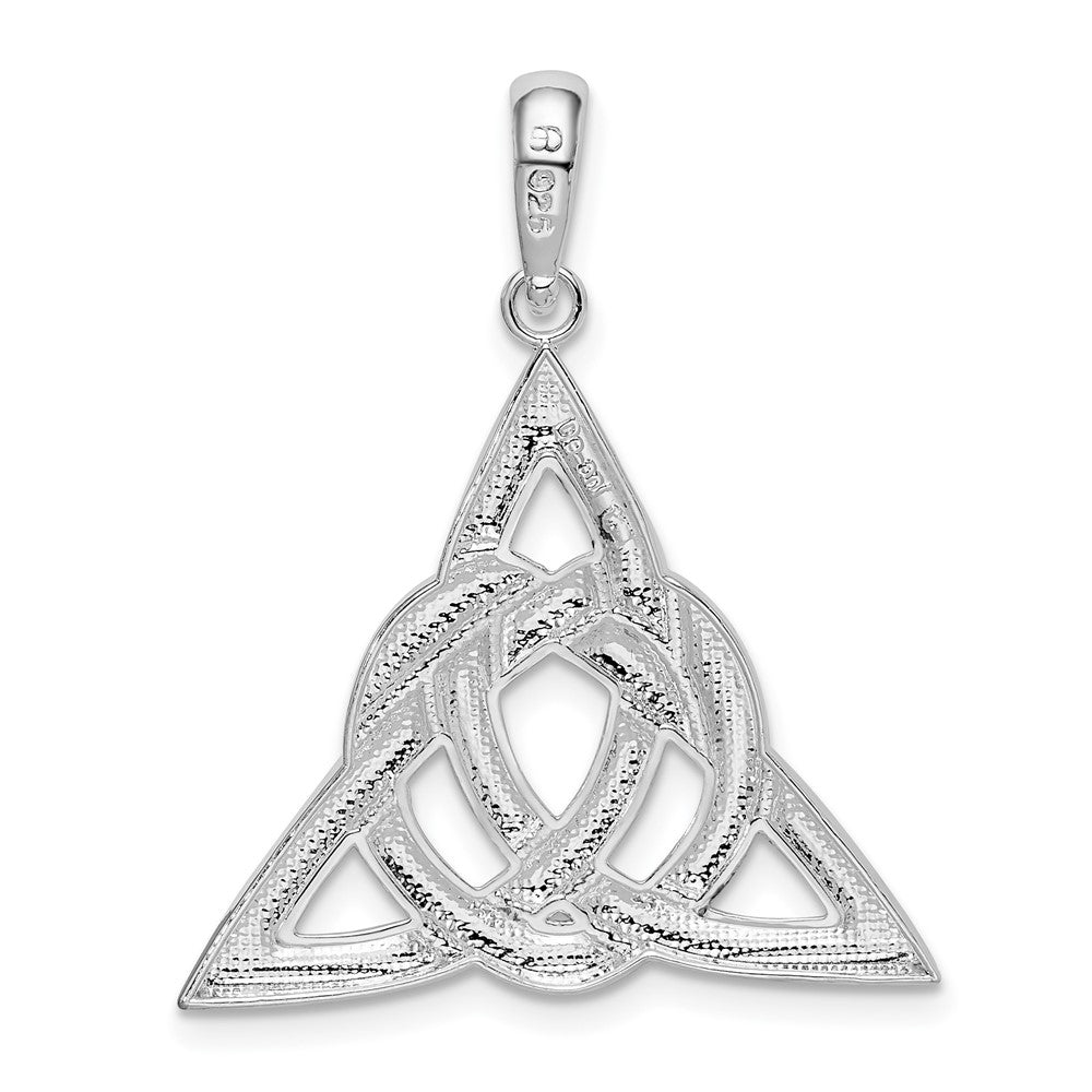 FJC Finejewelers 925 Sterling Silver Rhodium Plated Polished Celtic Trinity Knot Charm 25 mm