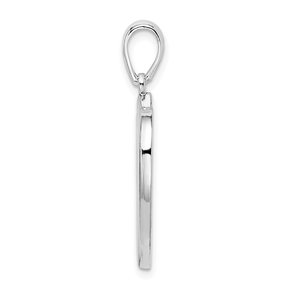 FJC Finejewelers 925 Sterling Silver Rhodium Plated Polished Celtic Knot Heart Charm 21 mm