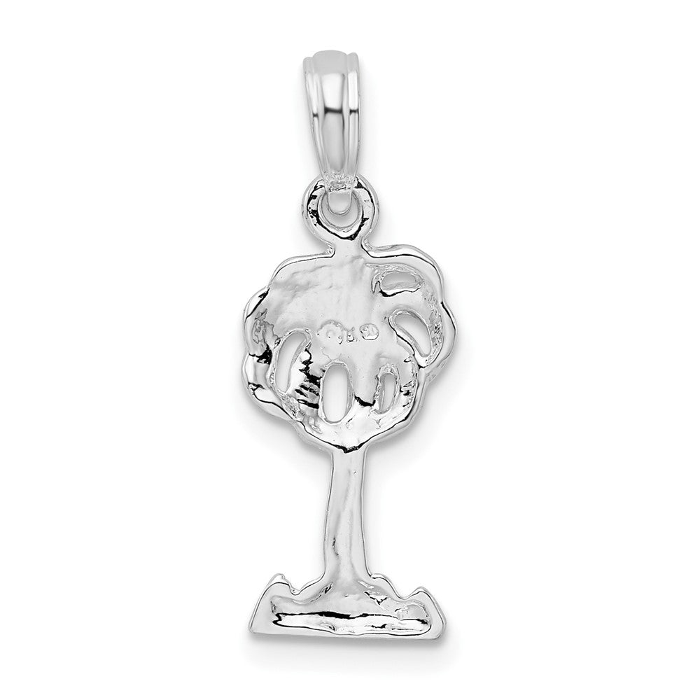 FJC Finejewelers 925 Sterling Silver Rhodium Plated Polished Palm Tree Charm 23 x 8 mm
