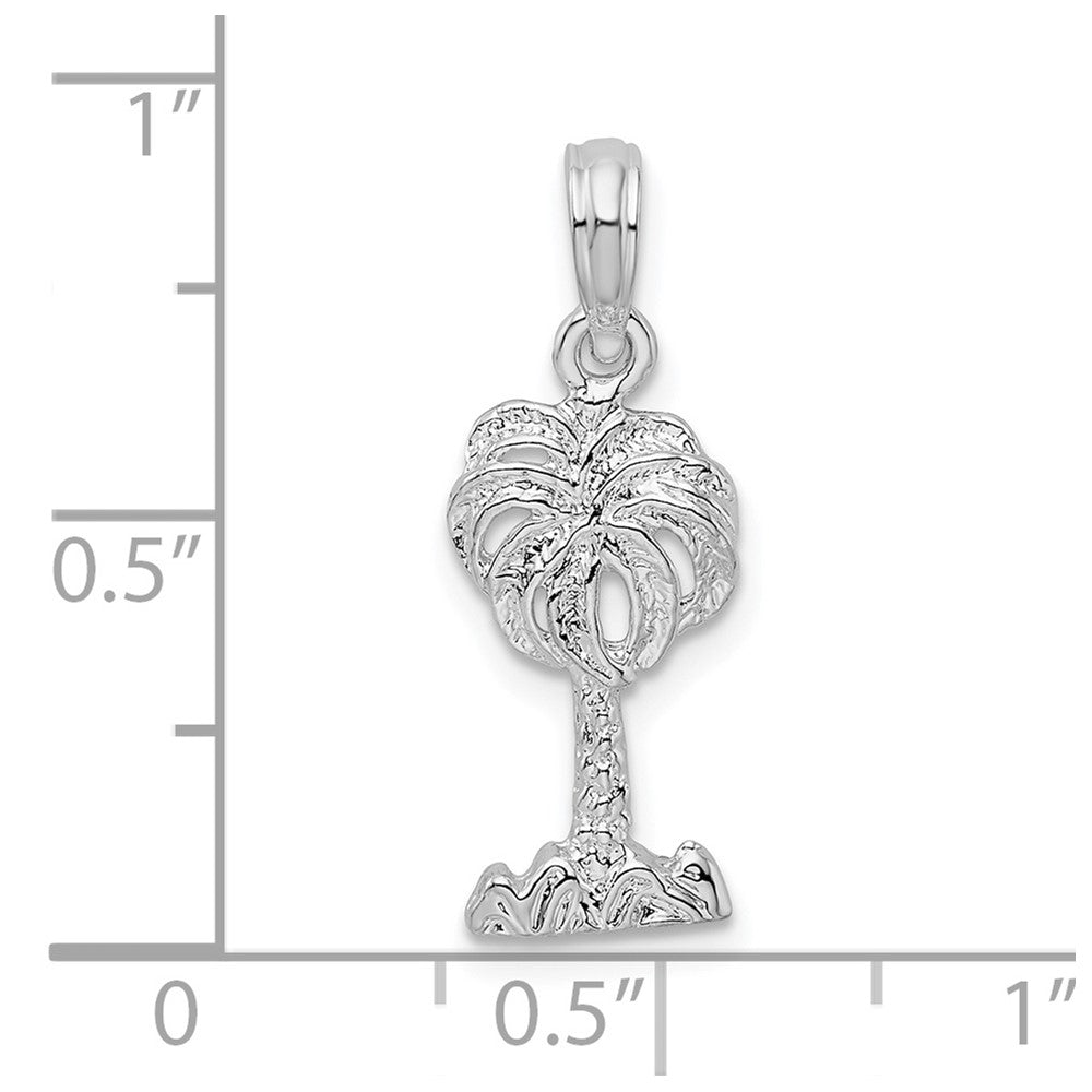 FJC Finejewelers 925 Sterling Silver Rhodium Plated Polished Palm Tree Charm 23 x 8 mm