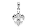FJC Finejewelers 925 Sterling Silver Rhodium Plated Polished Fleur de lis Charm 10 mm