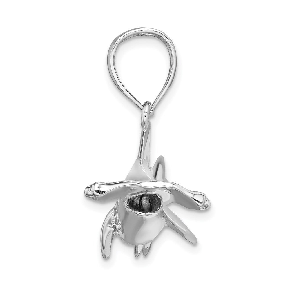 FJC Finejewelers 925 Sterling Silver d Polished 3D Hammer Head Shark Charm 30 x 52 mm