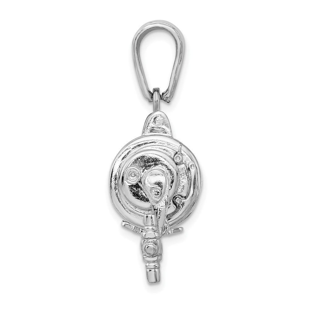 FJC Finejewelers 925 Sterling Silver Polished 3D Moveable Fishing Reel Charm 28 x 26 mm