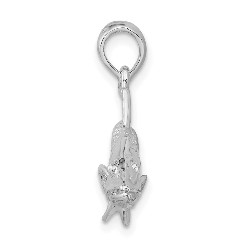 FJC Finejewelers 925 Sterling Silver Rhodium Plated Polished 3D Snook Fish Charm 22 x 39 mm
