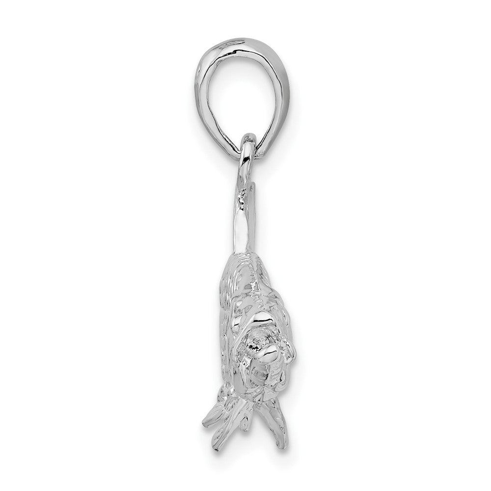 FJC Finejewelers 925 Sterling Silver Rhodium Plated Polished 3D Oxeye Tarpon Fish Charm 24 x 39 mm