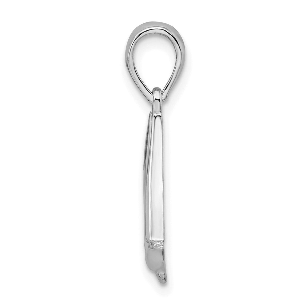 FJC Finejewelers 925 Sterling Silver Rhodium Plated Polished Sailboat Charm 23 x 14 mm