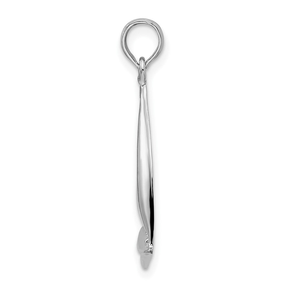 FJC Finejewelers 925 Sterling Silver Rhodium Plated Polished Sailboat Charm 28 x 18 mm