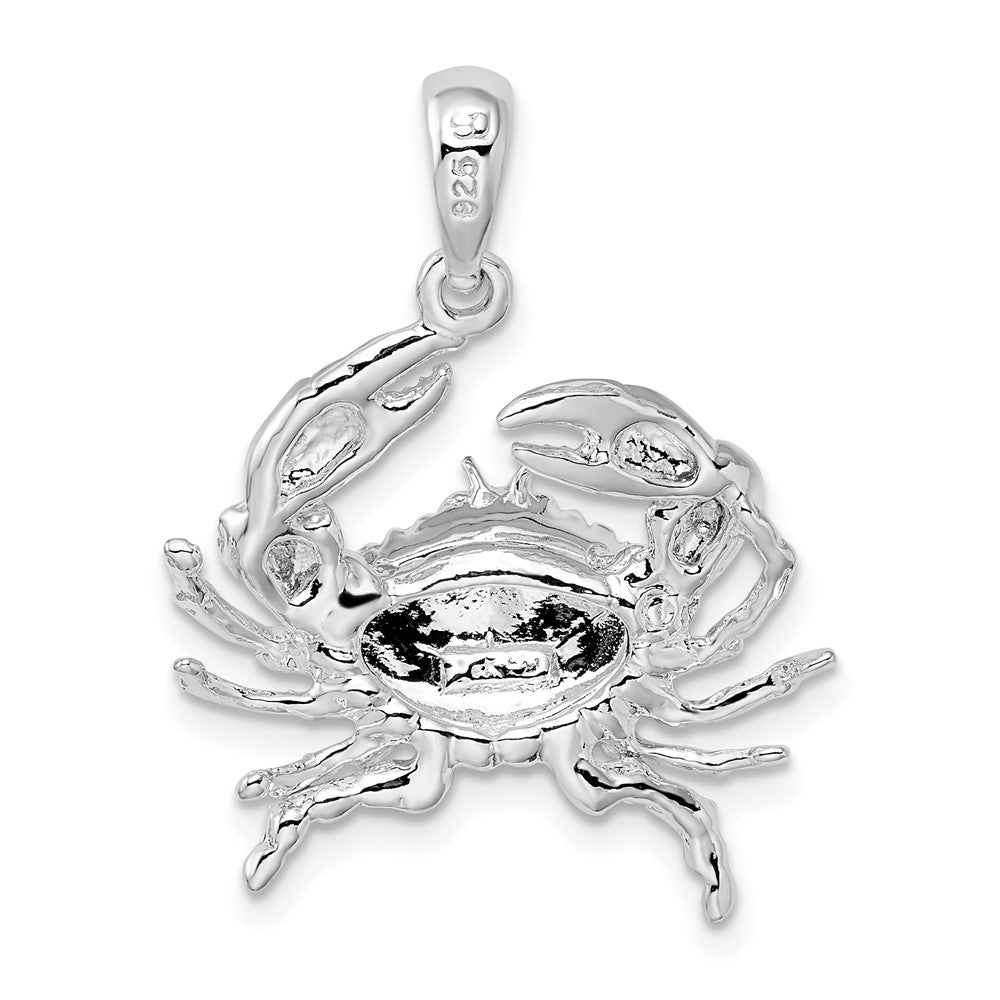 FJC Finejewelers 925 Sterling Silver Rhodium Plated Polished Stone Crab Charm 27 x 21 mm