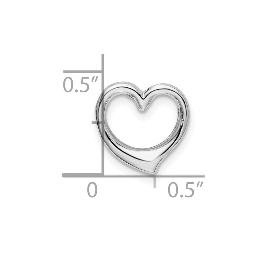 FJC Finejewelers 925 Sterling Silver Polished Heart Slide