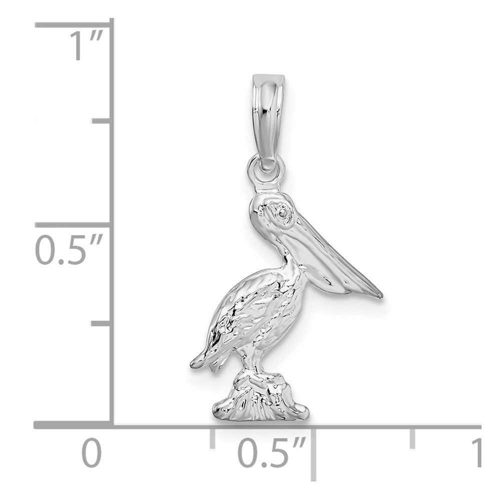 FJC Finejewelers 925 Sterling Silver Polished 3D Pelican Charm 10 mm