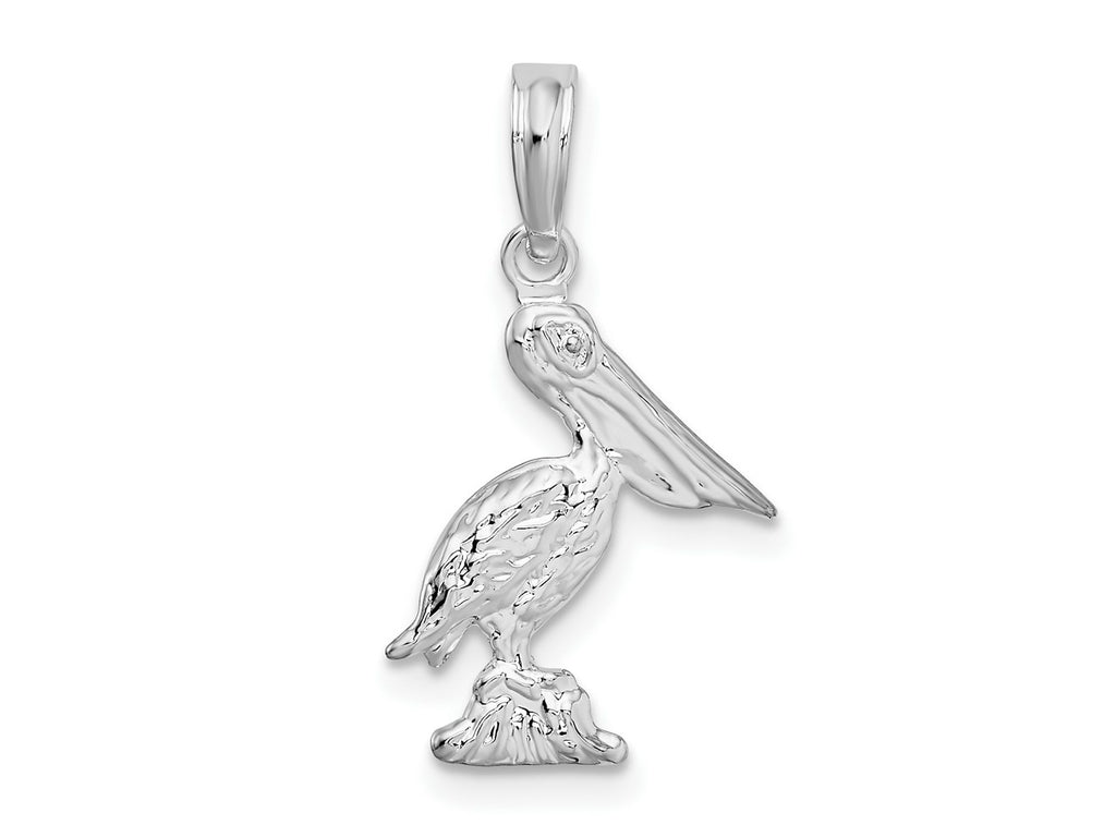 FJC Finejewelers 925 Sterling Silver Polished 3D Pelican Charm 10 mm