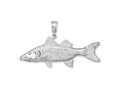 FJC Finejewelers 925 Sterling Silver Rhodium Plated Polished 3D Snook Fish Charm 30 x 52 mm