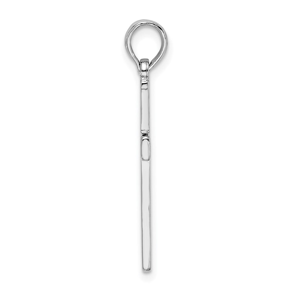 FJC Finejewelers 925 Sterling Silver Polished Flat Latin Cross Charm 16 mm