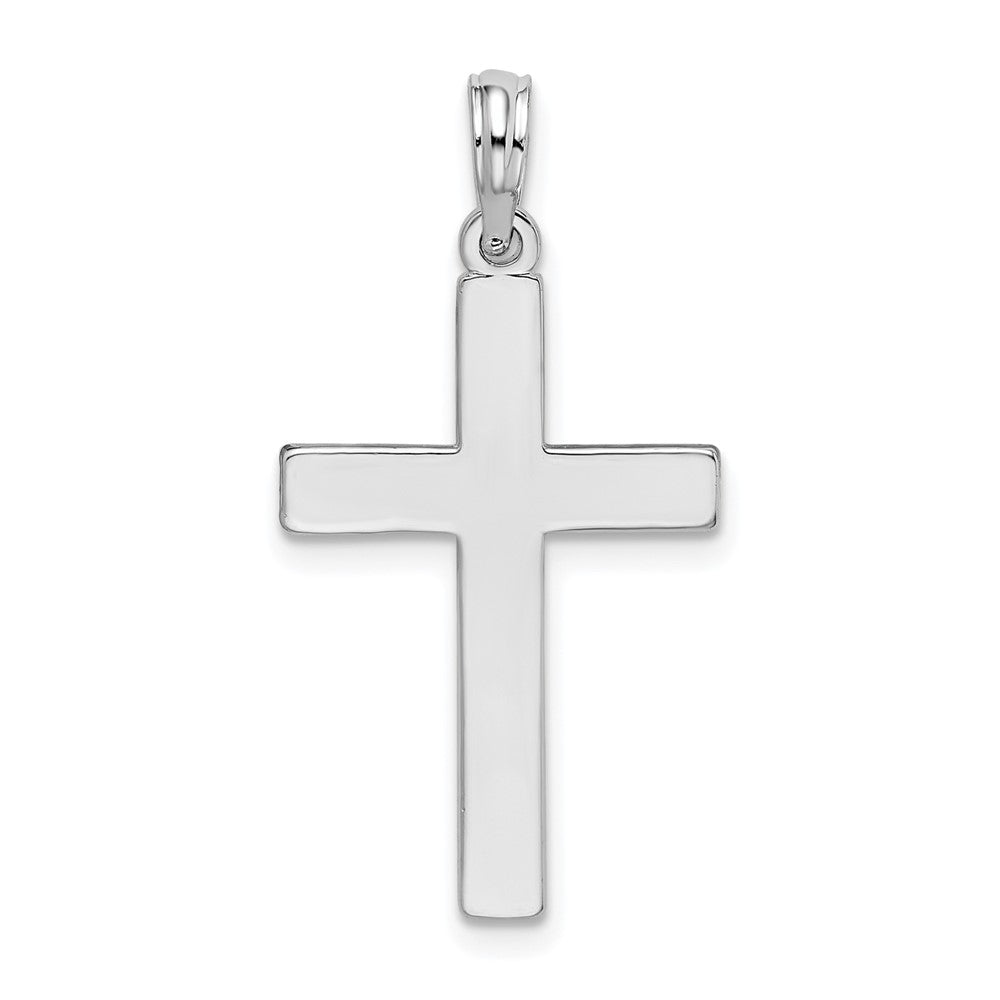 FJC Finejewelers 925 Sterling Silver Polished Flat Latin Cross Charm 16 mm