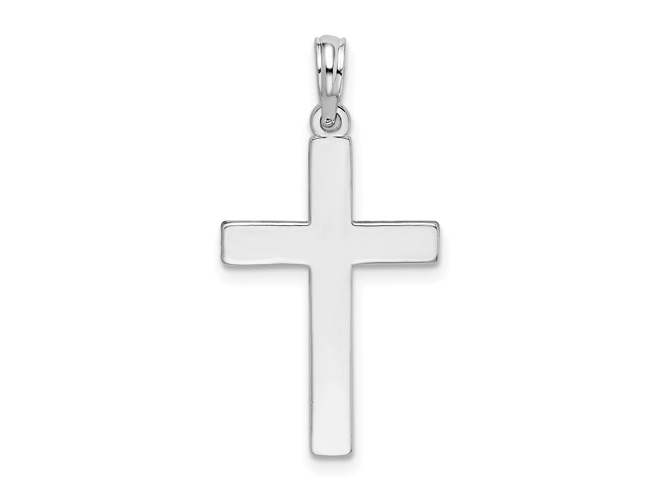 FJC Finejewelers 925 Sterling Silver Polished Flat Latin Cross Charm 16 mm