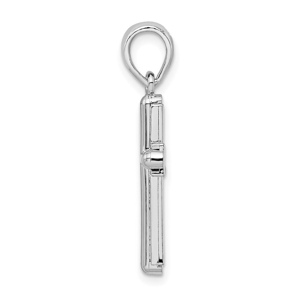 FJC Finejewelers 925 Sterling Silver Rounded Cross with Frame Charm 15 mm