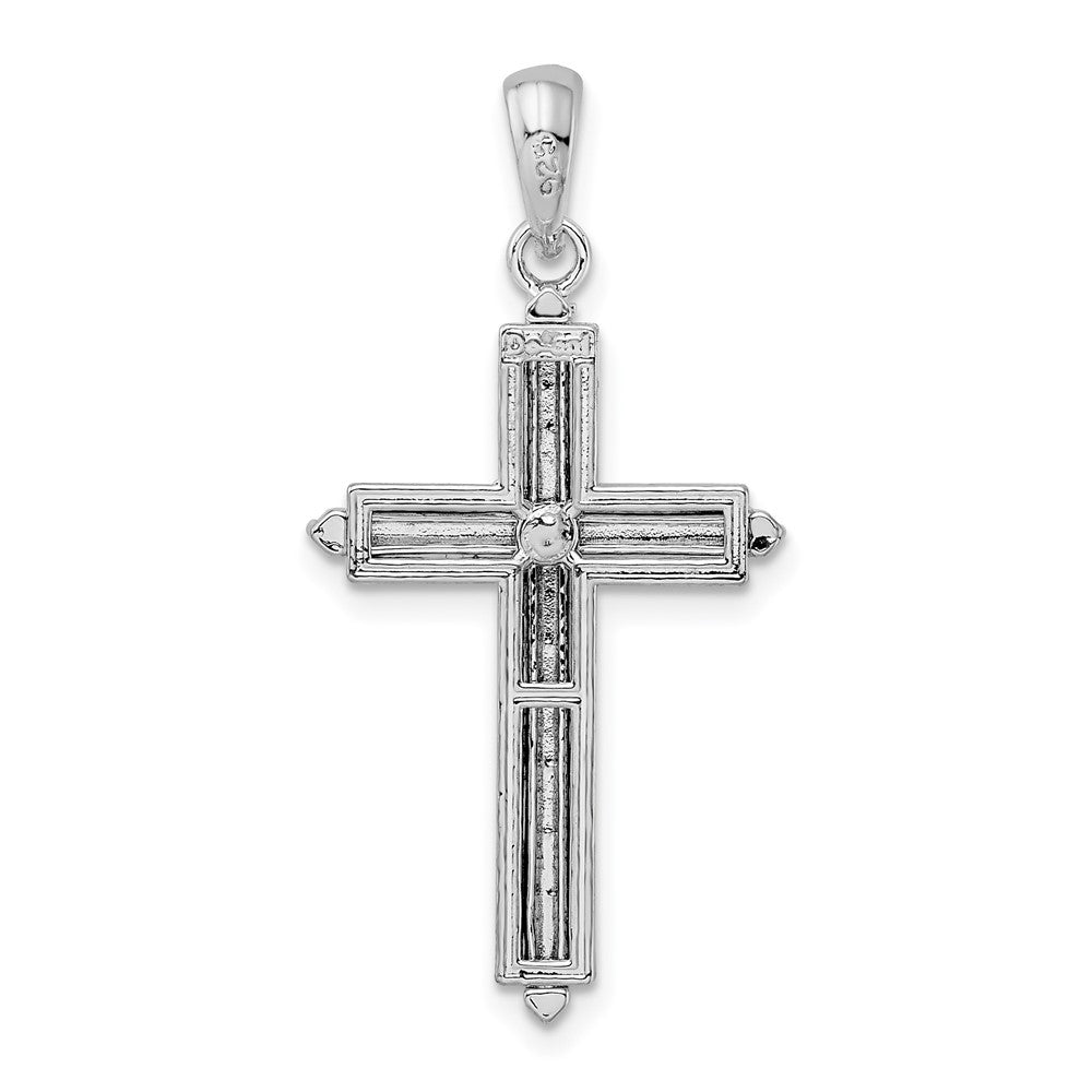 FJC Finejewelers 925 Sterling Silver Passion Cross with Frame Charm 16 mm