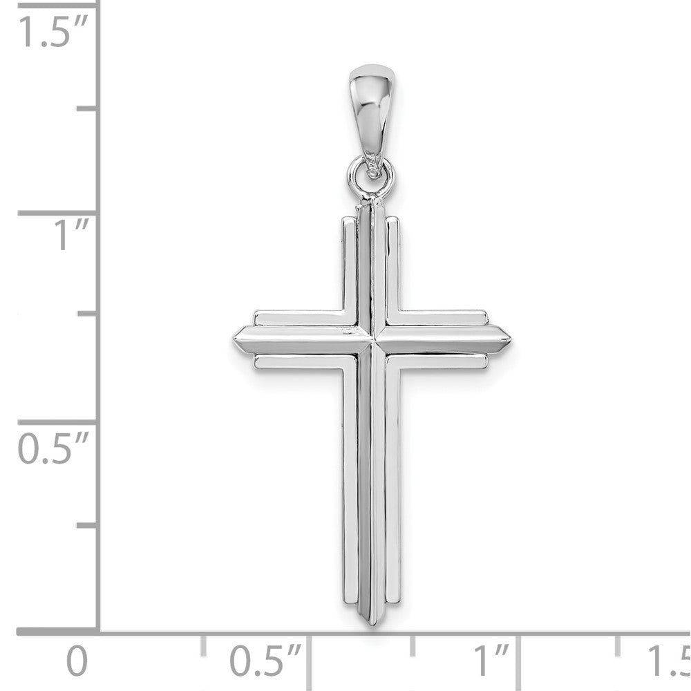 FJC Finejewelers 925 Sterling Silver Passion Cross with Frame Charm 16 mm