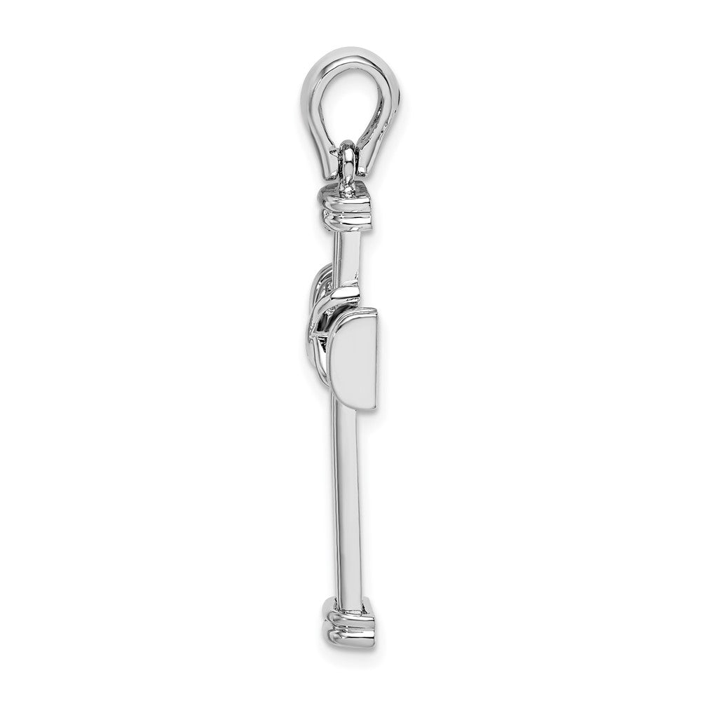 FJC Finejewelers 925 Sterling Silver with Endcaps and X-Center Latin Cross Charm 24 mm
