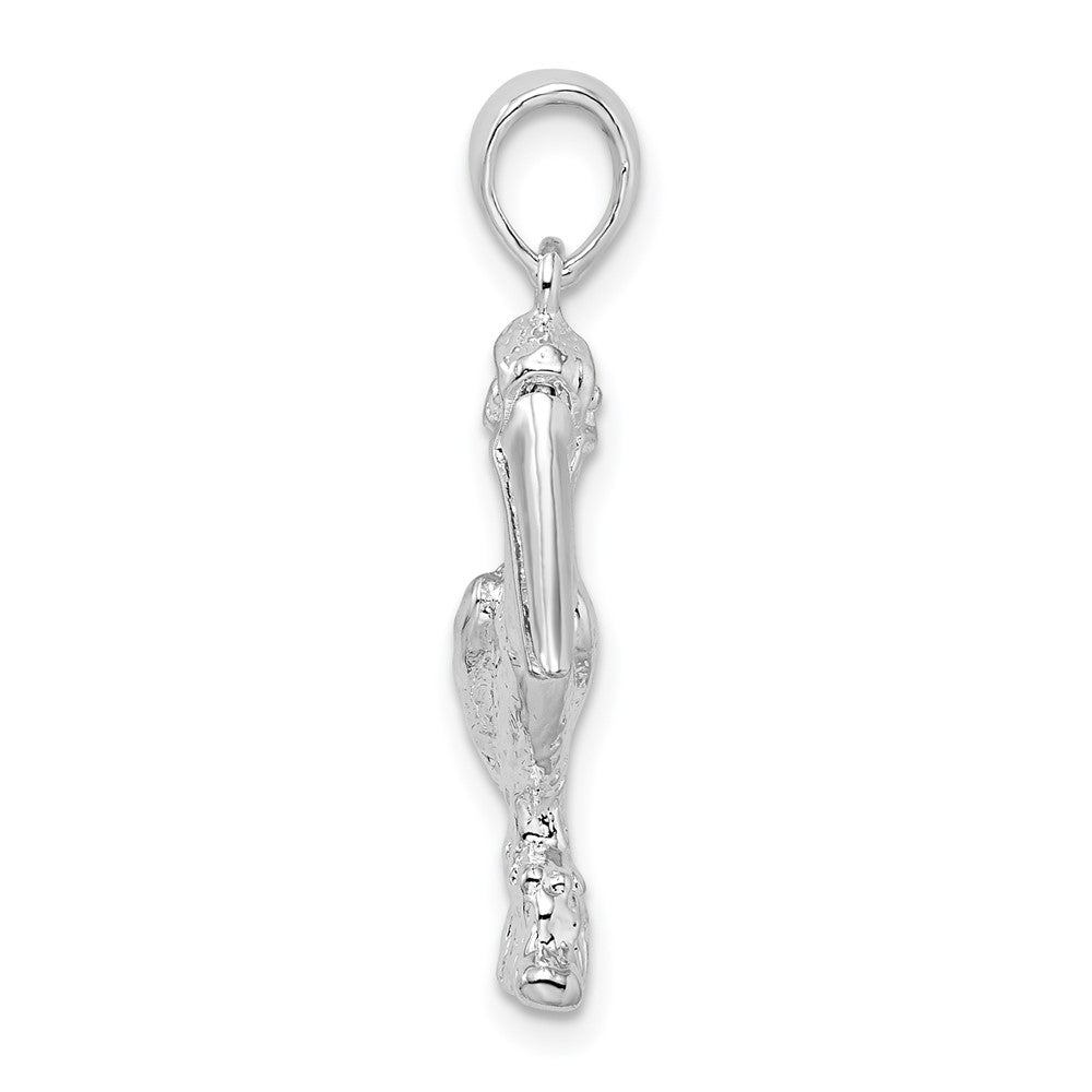 FJC Finejewelers 925 Sterling Silver d 3D Standing Moveable Mouth Pelican Charm 15 mm