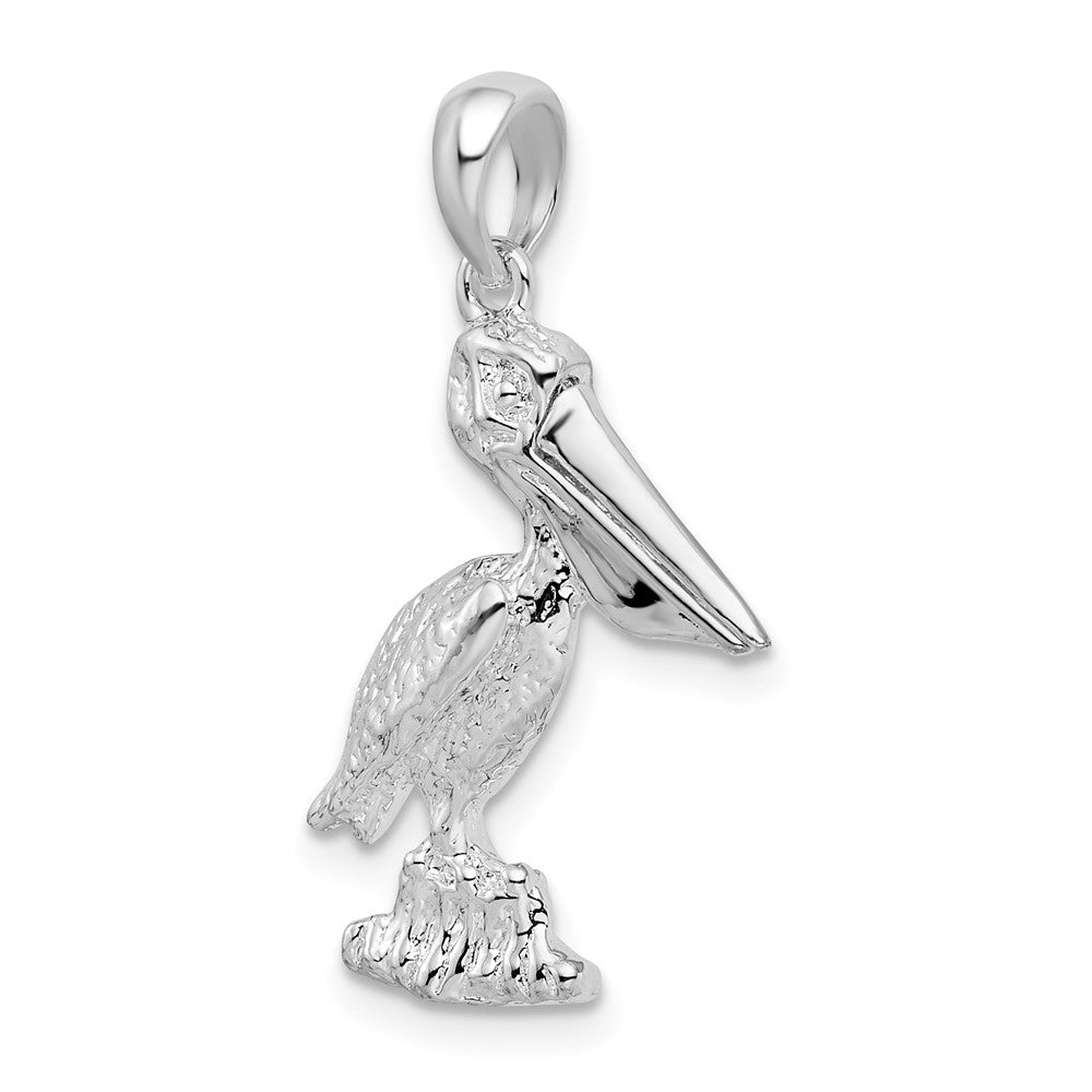 FJC Finejewelers 925 Sterling Silver d 3D Standing Moveable Mouth Pelican Charm 15 mm