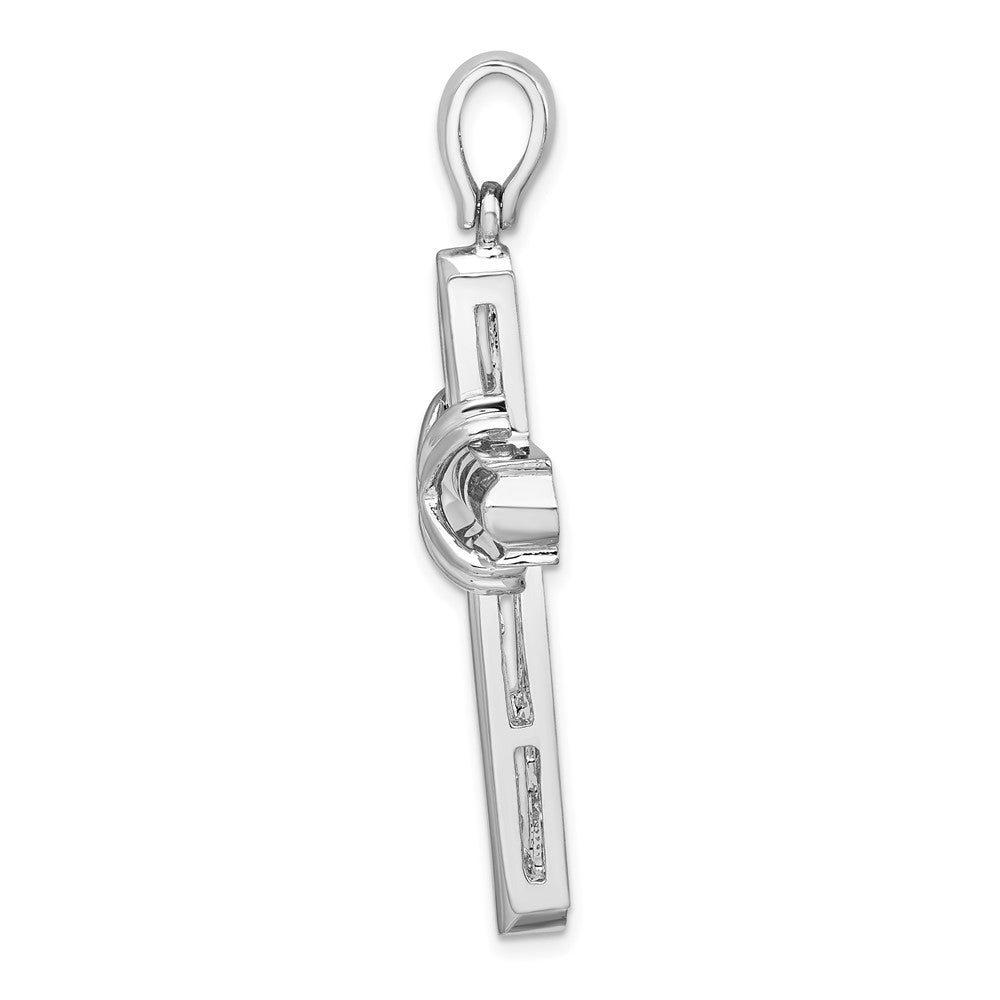 FJC Finejewelers 925 Sterling Silver Small Rounded X-Center with Frame Cross Charm 27 mm