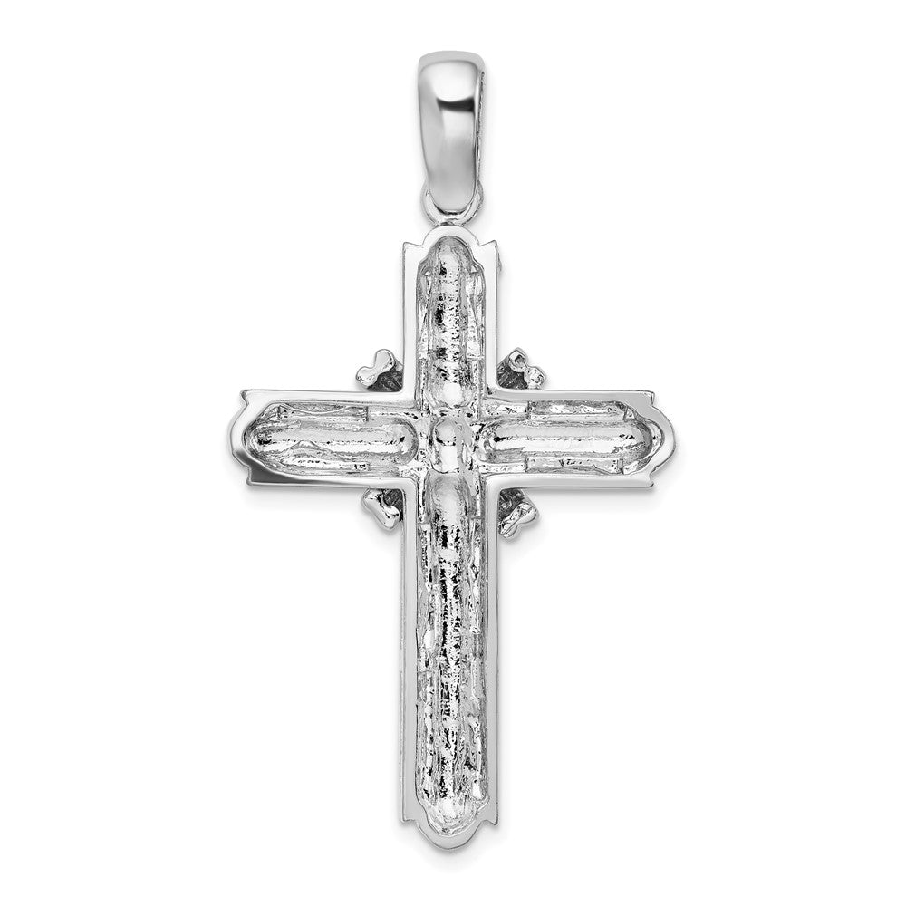 FJC Finejewelers 925 Sterling Silver Small Rounded X-Center with Frame Cross Charm 27 mm