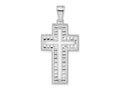 FJC Finejewelers 925 Sterling Silver Rhodium Plated Rope Edge Latin Cross Charm 21 mm