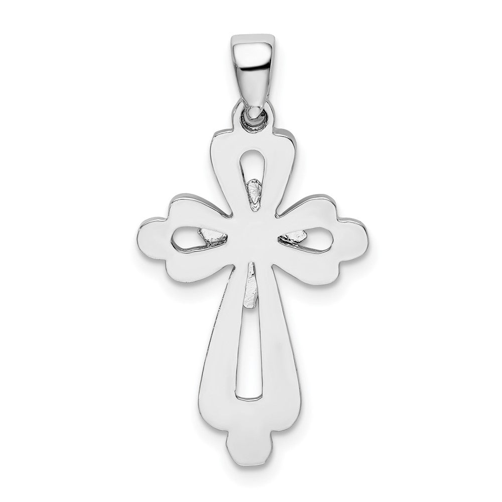 FJC Finejewelers 925 Sterling Silver Fancy Cut-out Cross Charm 15 mm