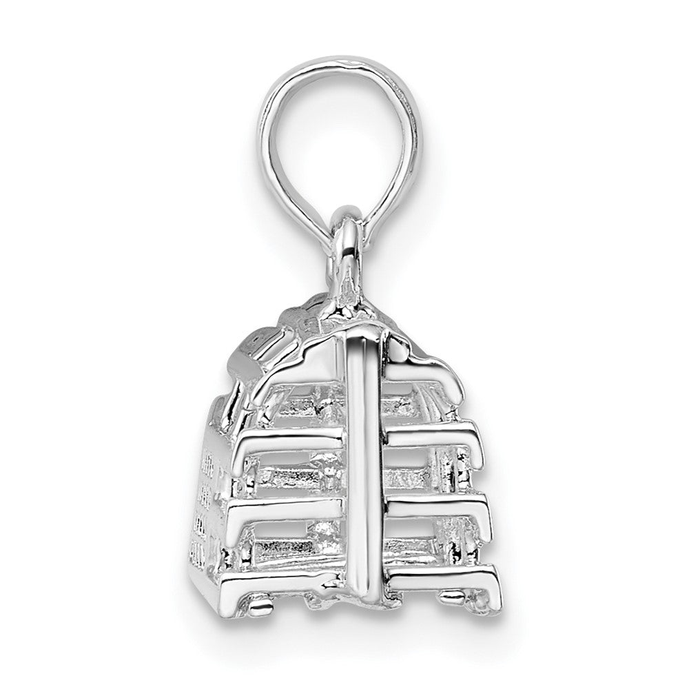 FJC Finejewelers 925 Sterling Silver Rhodium Plated Polished 3D Empty Lobster Trap Charm 16 x 16 mm