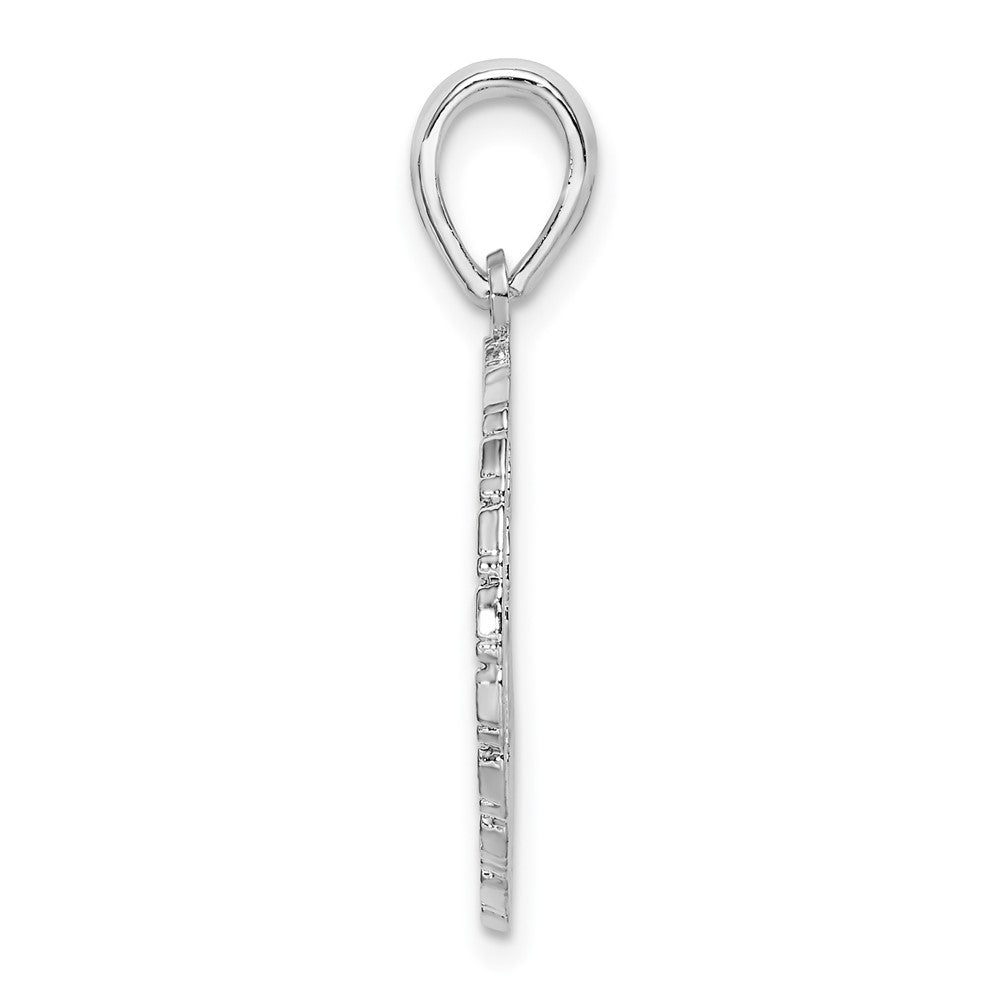 FJC Finejewelers 925 Sterling Silver d Jamaica with Palm Tree Cut-out Disc Charm 26 x 18 mm