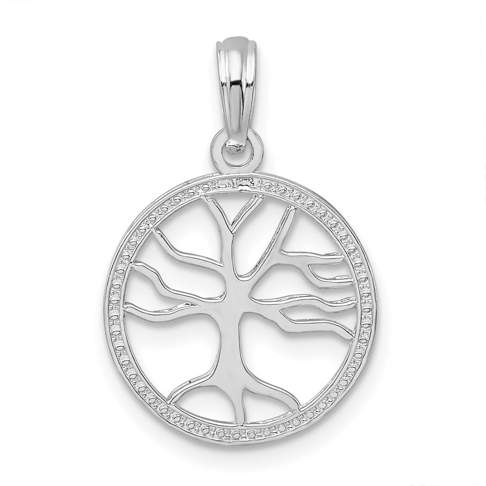 FJC Finejewelers 925 Sterling Silver Polished Cut-out Tree of Life Charm 14 mm