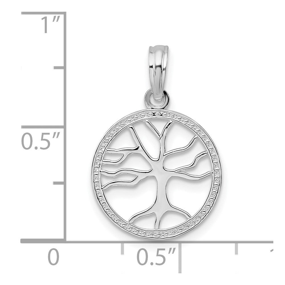 FJC Finejewelers 925 Sterling Silver Polished Cut-out Tree of Life Charm 14 mm