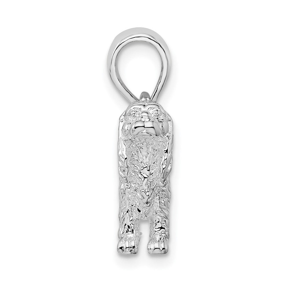 FJC Finejewelers 925 Sterling Silver Rhodium Plated 3D Cavalier King Charles Spaniel Charm 17 mm