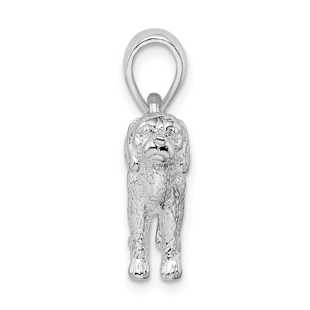 FJC Finejewelers 925 Sterling Silver Rhodium Plated Textured 3D Beagle Charm 13 mm