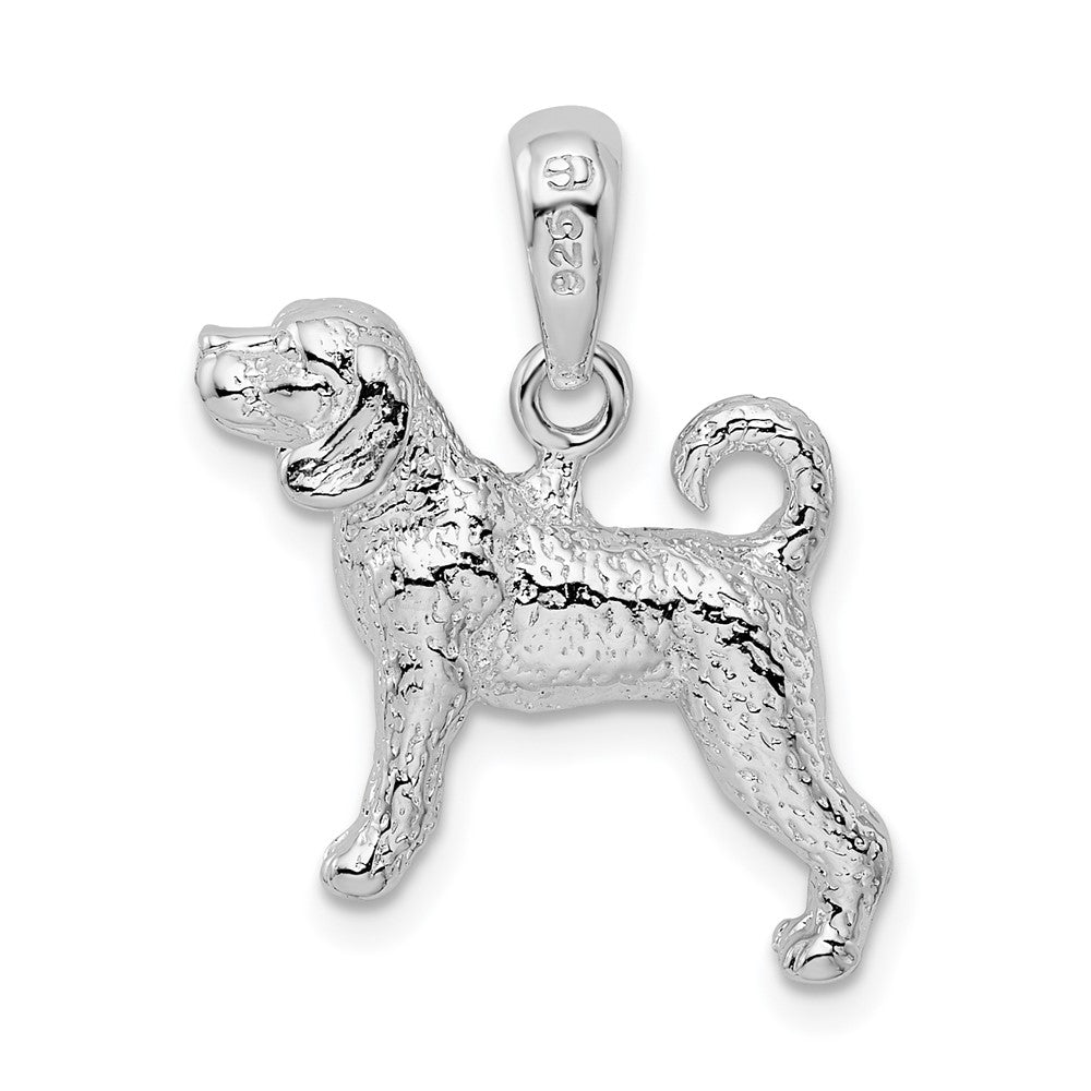 FJC Finejewelers 925 Sterling Silver Rhodium Plated Textured 3D Beagle Charm 13 mm