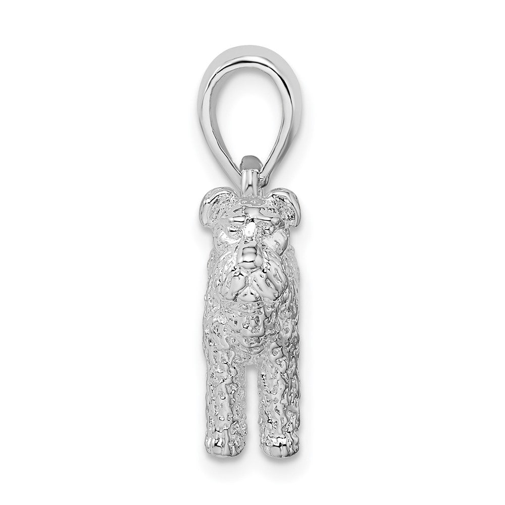 FJC Finejewelers 925 Sterling Silver Rhodium Plated Textured 3D Welsh Terrier Charm 15 mm