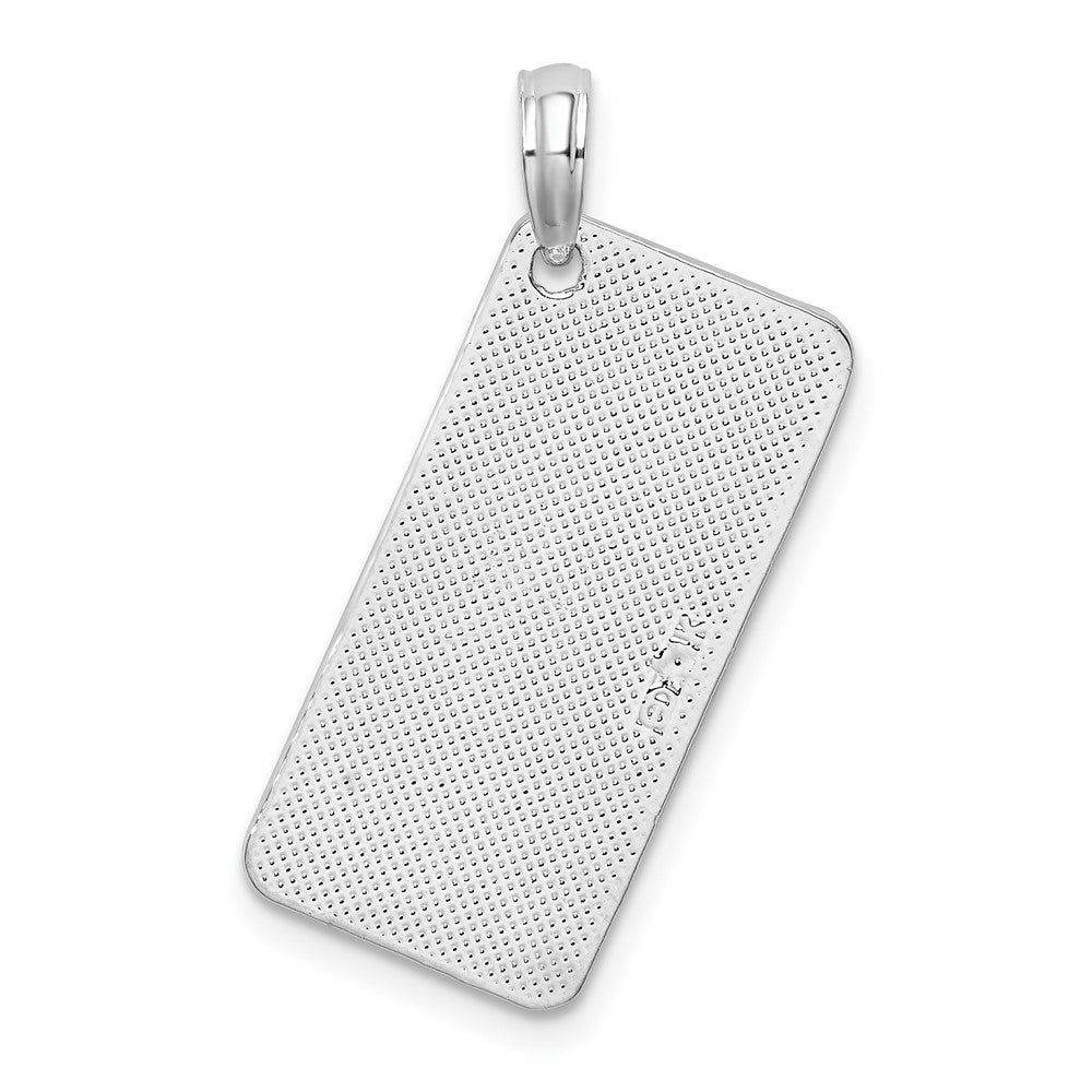 FJC Finejewelers 925 Sterling Silver Rhodium Plated St. Thomas License Plate Charm 28 x 17 mm
