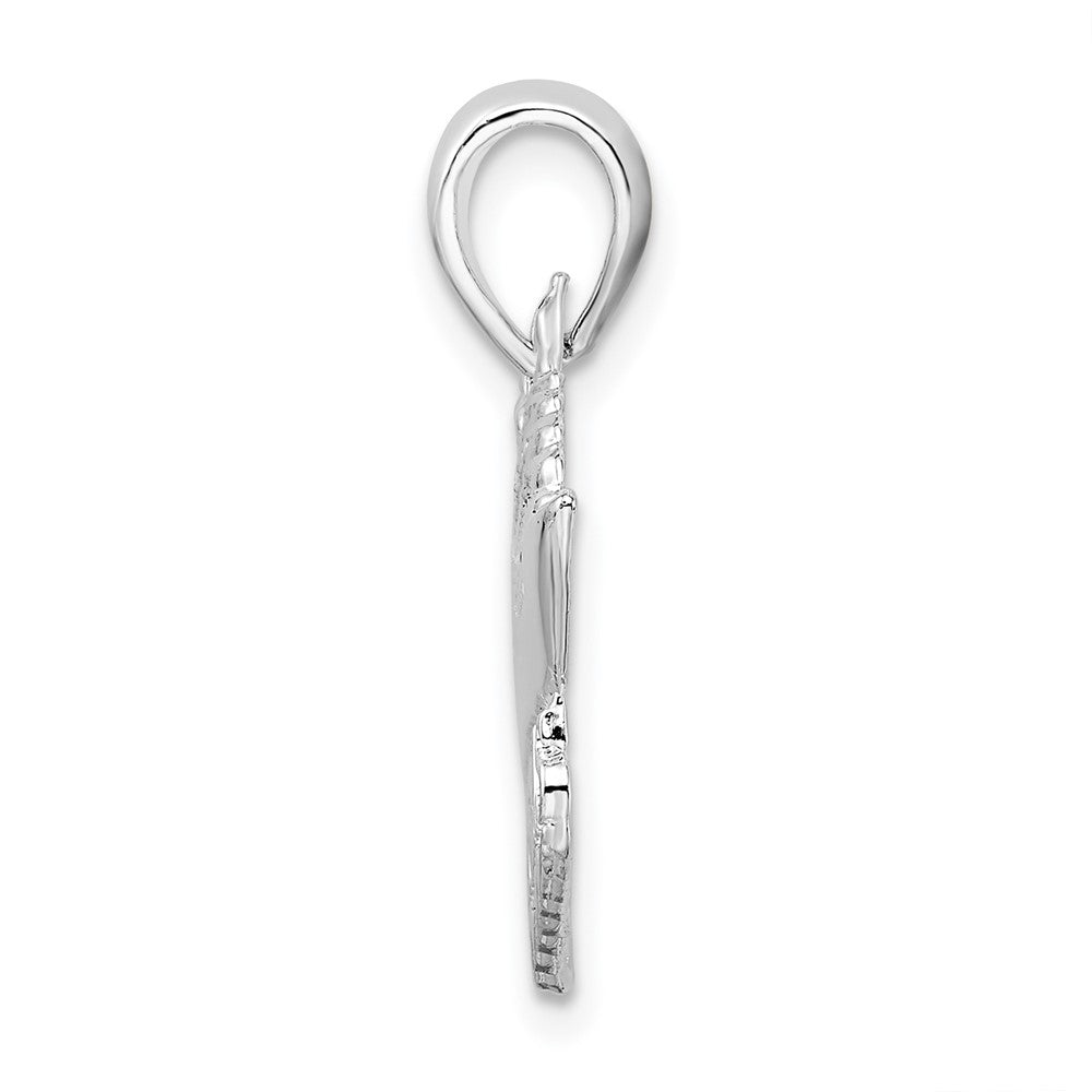 FJC Finejewelers 925 Sterling Silver Rhodium Plated Polished St. Thomas Cruise Ship Charm 22 x 31 mm