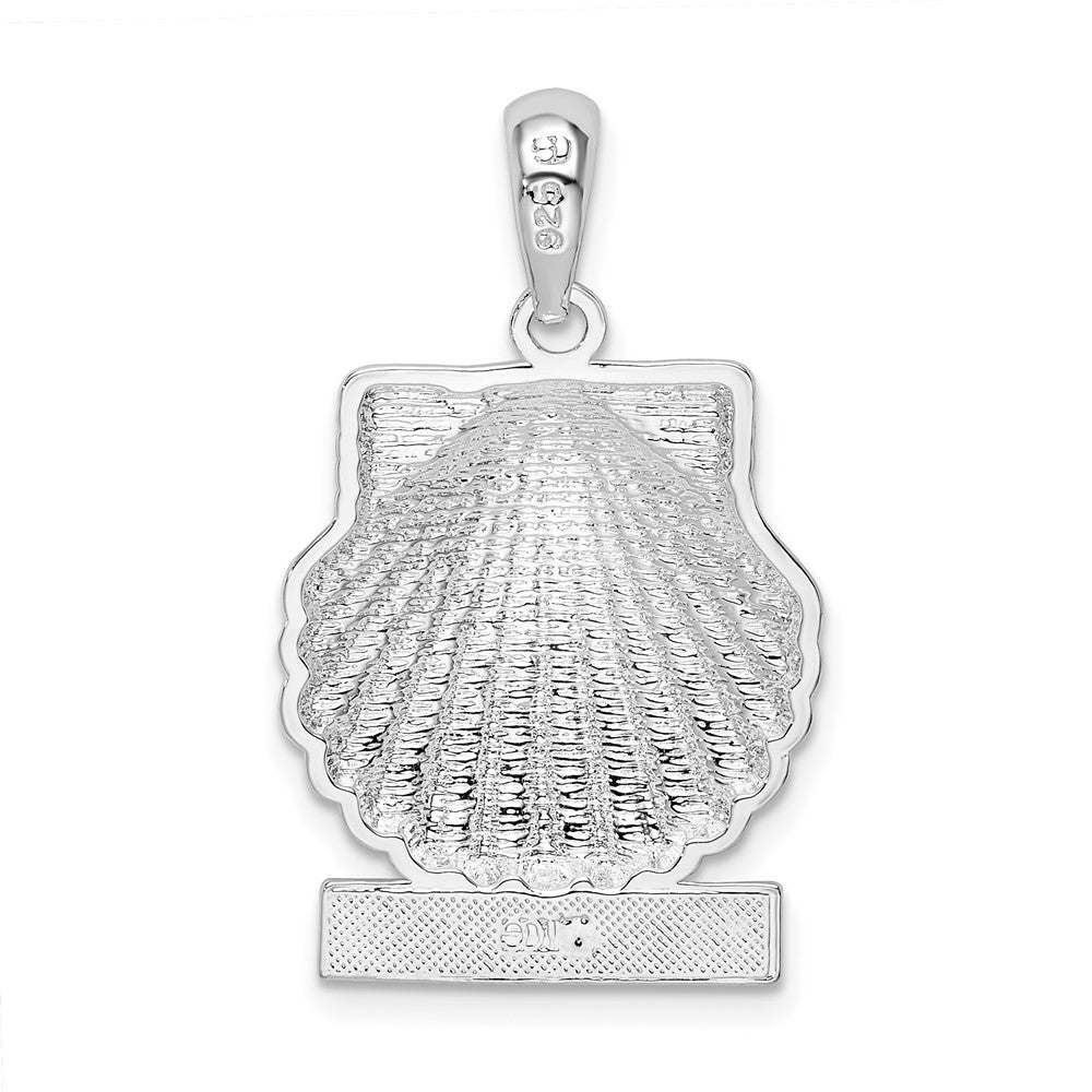 FJC Finejewelers 925 Sterling Silver d Polished St. Thomas Scallop Shell Charm 29 x 17 mm