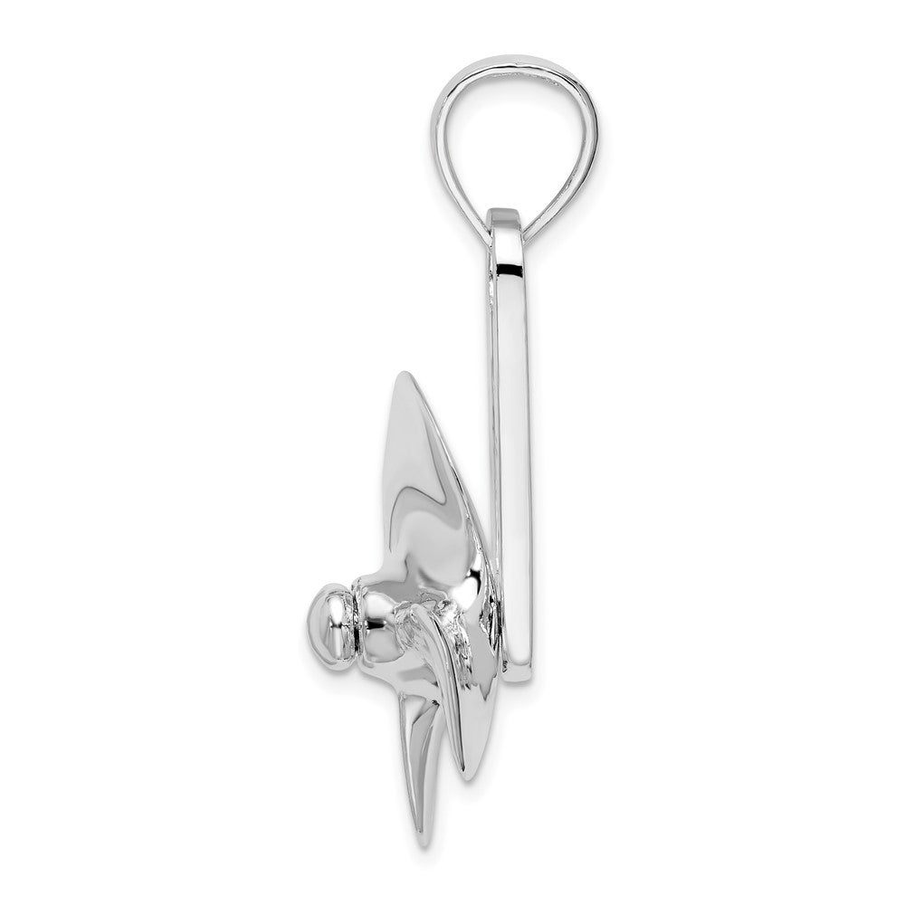 FJC Finejewelers 925 Sterling Silver d Polished Moveable 3D Propeller Charm 29 x 23 mm