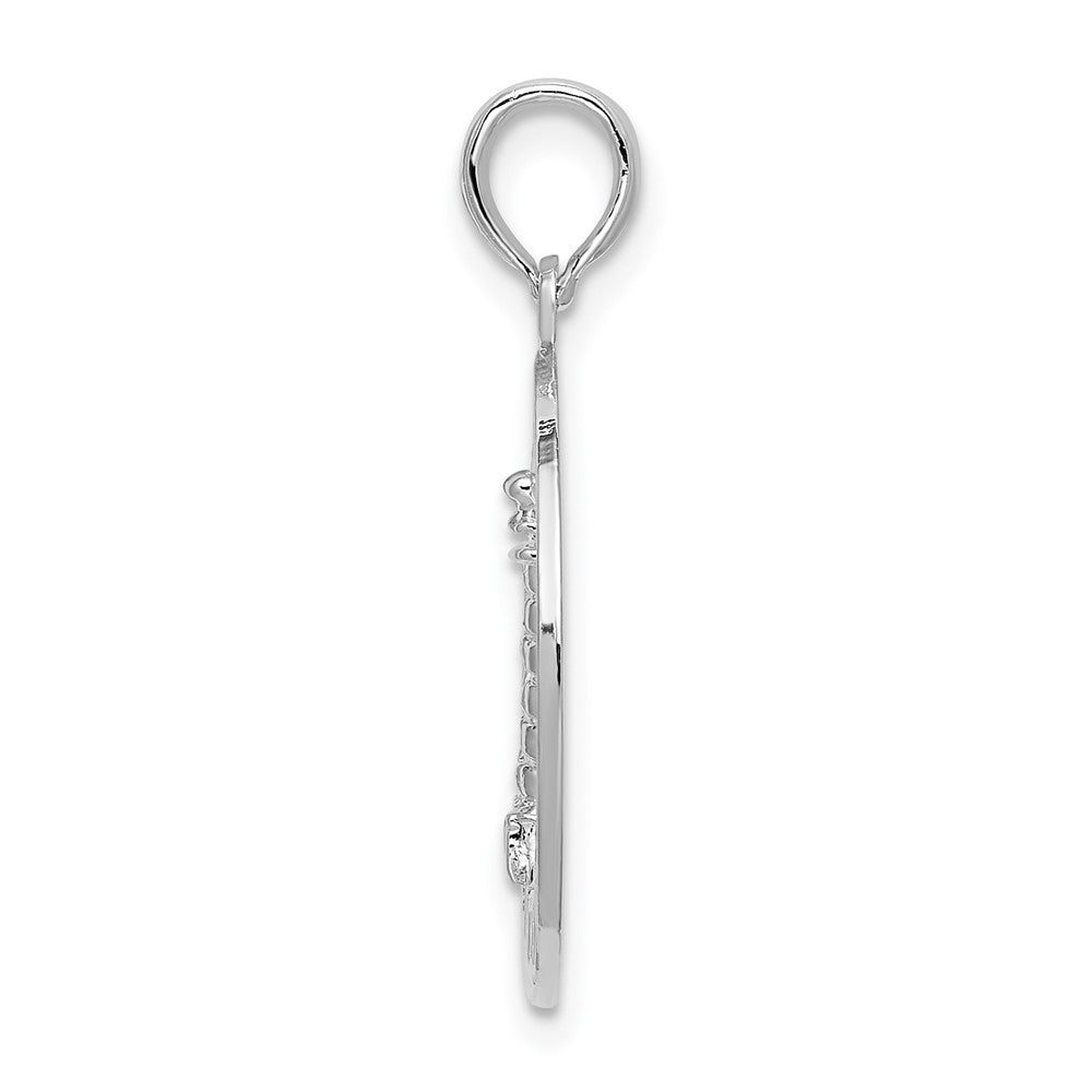 FJC Finejewelers 925 Sterling Silver d Kennebunkport Circle with Lighthouse Charm 25 x 18 mm