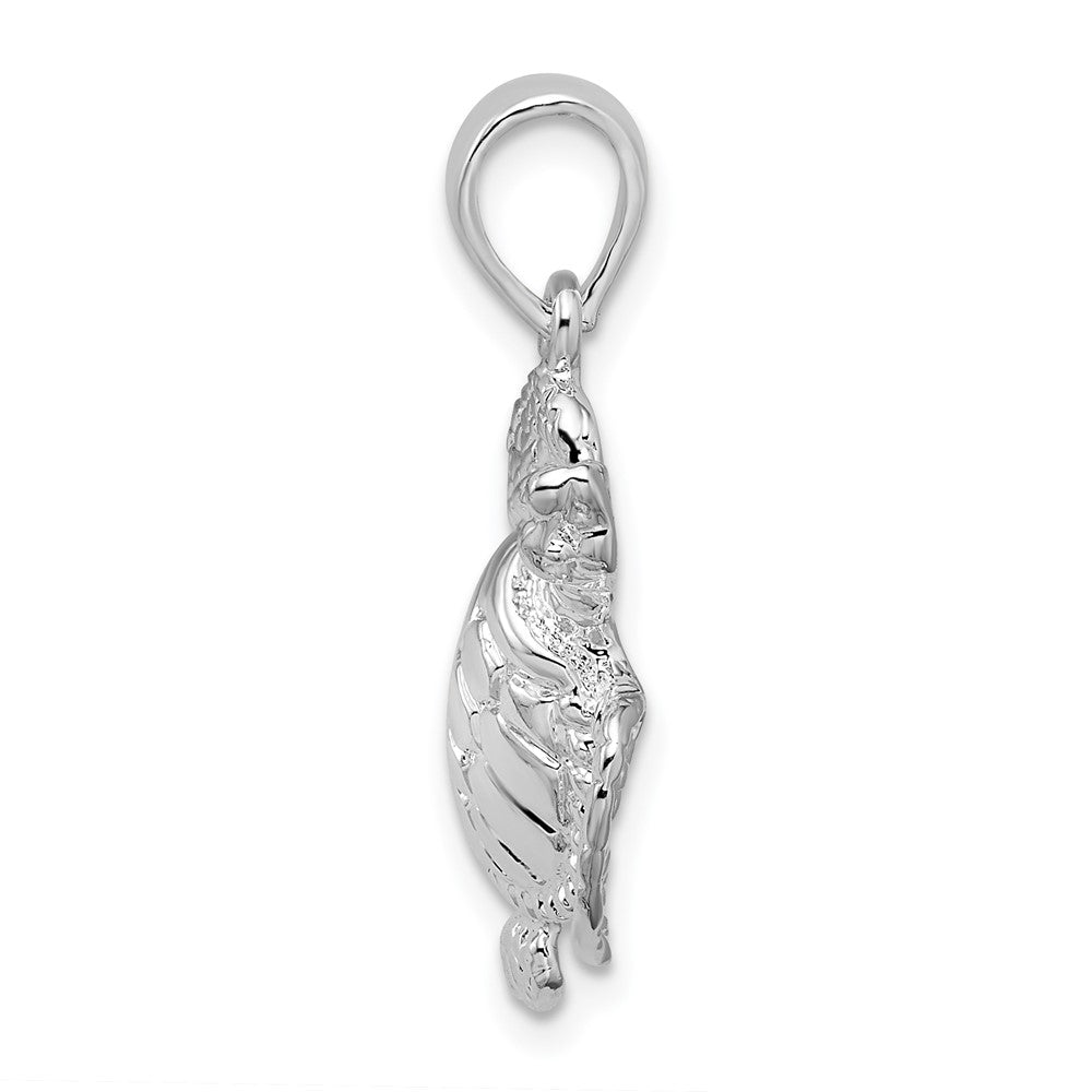 FJC Finejewelers 925 Sterling Silver Rhodium Plated Polished Sea Turtle Charm 27 x 21 mm