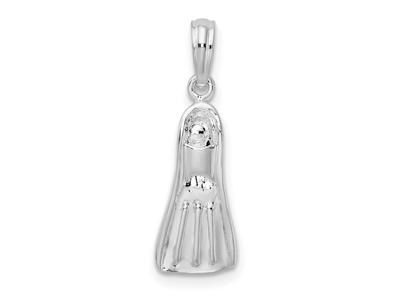 FJC Finejewelers 925 Sterling Silver Polished 3D Scuba Flipper Charm 22 x 7 mm